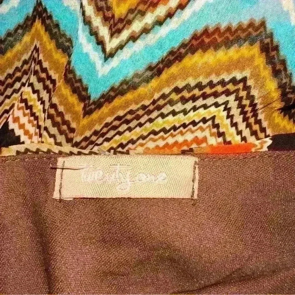 Y2k 90s Twenty One Abstract Brown Blouse - Picture 6 of 7